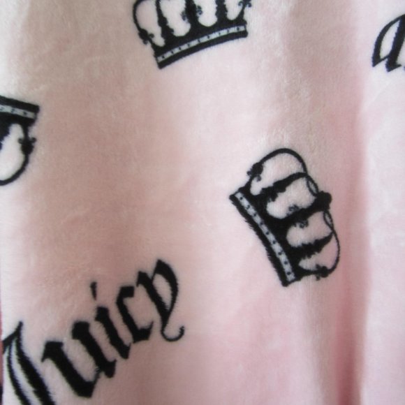 Juicy Couture Bathrobe Robe Crown Pink Sleepwear Women S/M or L/XL - Picture 3 of 5